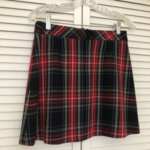 Red and Black A-Line Mini Skirt